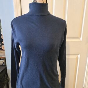 Navy Blue Turtleneck Sweater